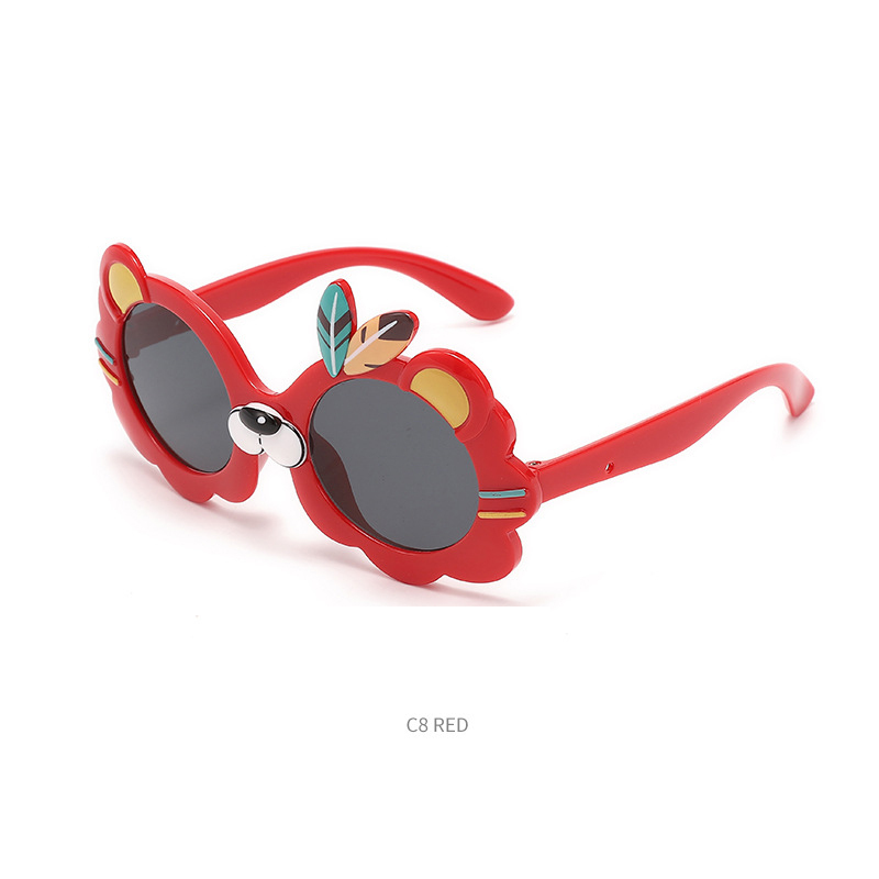New fashion children's sunglasses can love card ventilated little lion sunglasses UV protection glasses