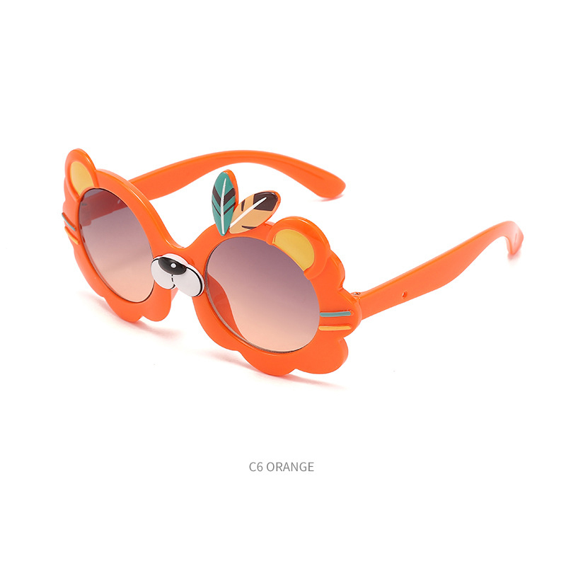 New fashion children's sunglasses can love card ventilated little lion sunglasses UV protection glasses