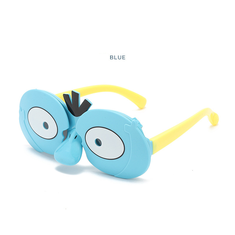 Summer new cartoon animation style children's sunglasses children sunshade sunglasses TPEE silicone glasses