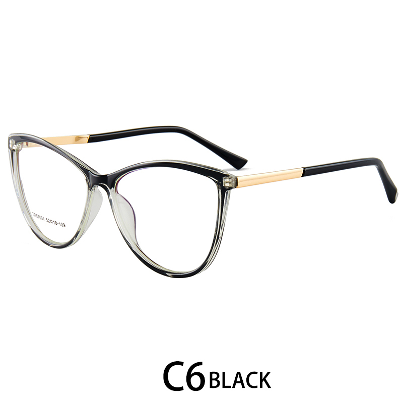 New Fashion Women TR87001 Anti Blue Light Glasses Eyewear Trends Red Blue Orange Gradient Color UV400 Computer Glasses