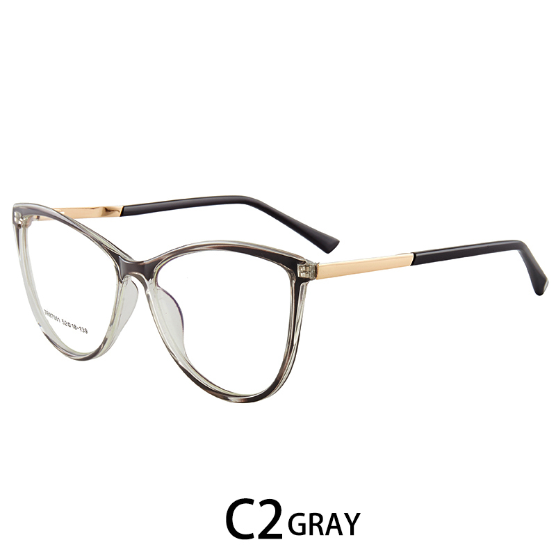New Fashion Women TR87001 Anti Blue Light Glasses Eyewear Trends Red Blue Orange Gradient Color UV400 Computer Glasses