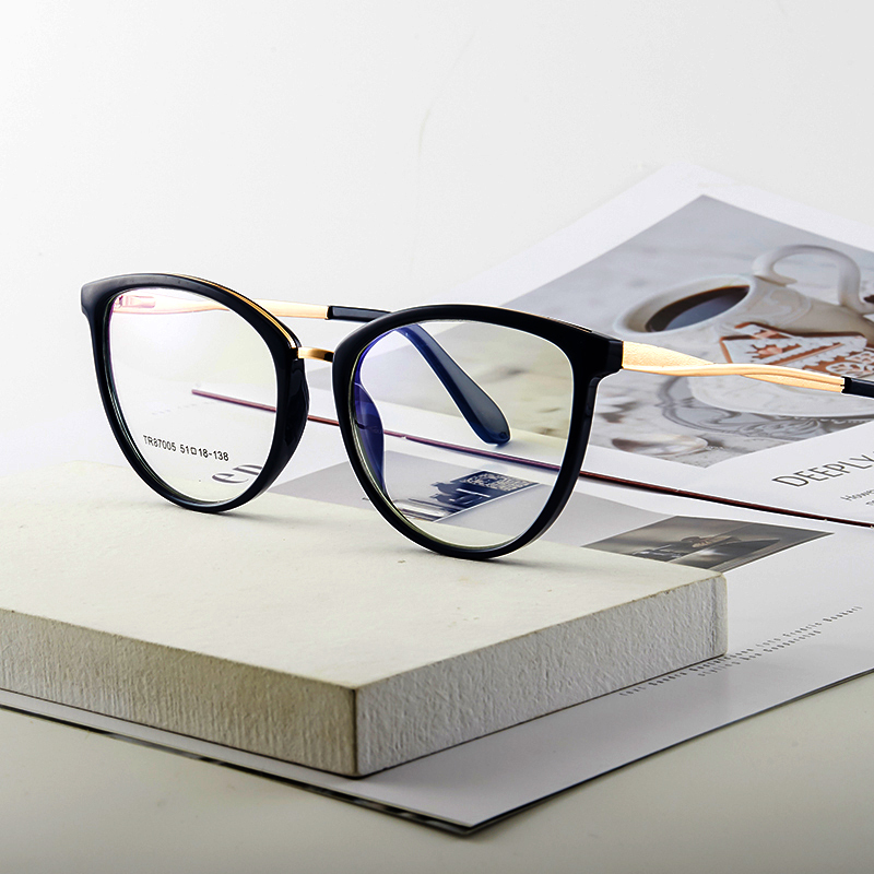 2023 TR87005 anti blue computer hot sale women optical frame trendy blue light blocking glasses optics eyeglasses frames