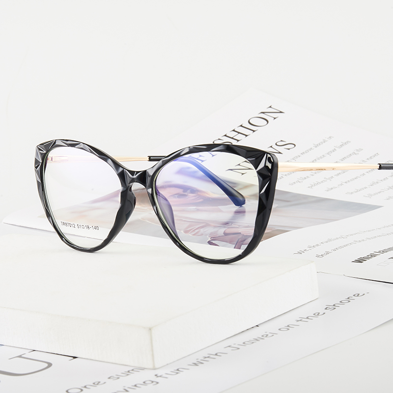 DL Glasses Cat eye fashion new arrival anti blue light  glasses frame wholesale woman TR87012 optical eyeglasses