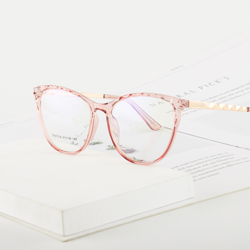 Multi Style Fashion Anti Blue Light Blocking Glasses Women Men TR90 87010 Round Optical Frame Cat Eye Eyeglasses Frames