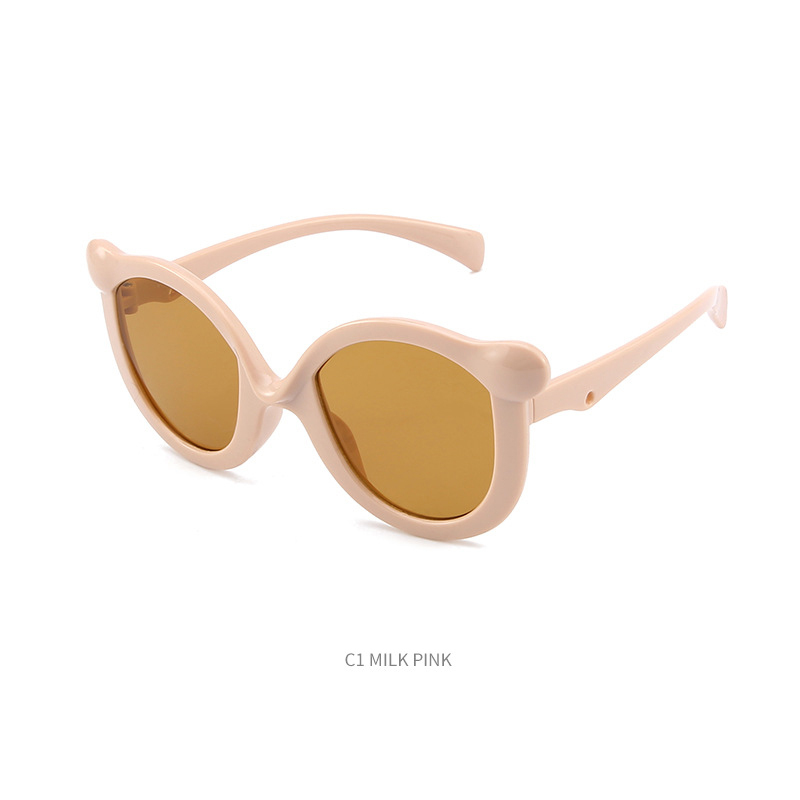 Children's sunglasses Boys and girls personality playful cat eye UV protective sunglasses Fashion wear glasses