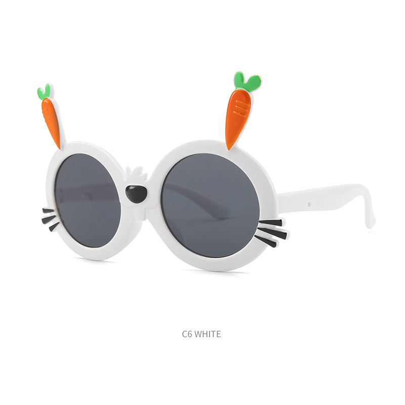 New children's sunglasses Fashion cartoon rabbit radish style sunglasses outdoor UV protection sunshade glasses