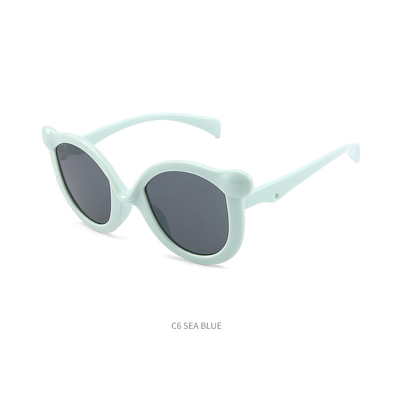 Children's sunglasses Boys and girls personality playful cat eye UV protective sunglasses Fashion wear glasses