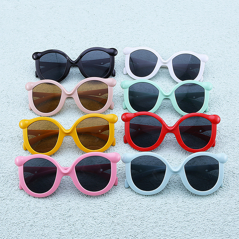 Children's sunglasses Boys and girls personality playful cat eye UV protective sunglasses Fashion wear glasses