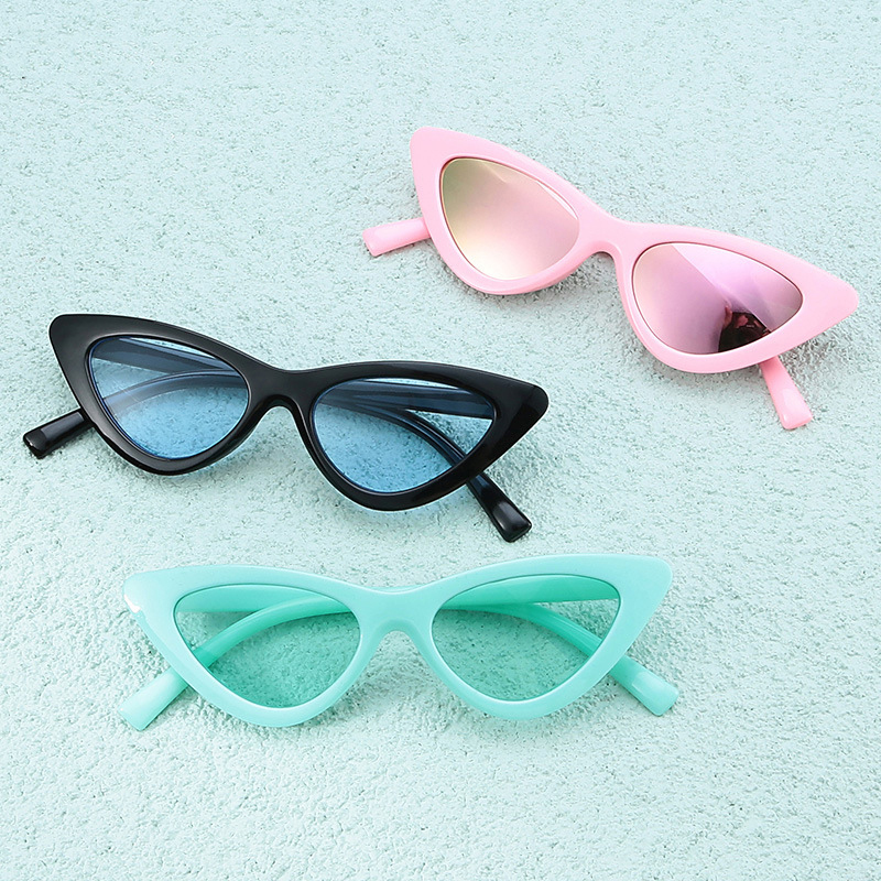 Fashion children's cartoon cat eye sunglasses candy color cute children's glasses UV protection baby sunglasses wholesale
