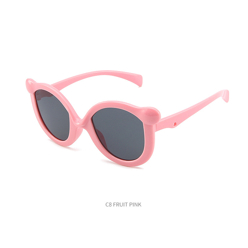 Children's sunglasses Boys and girls personality playful cat eye UV protective sunglasses Fashion wear glasses