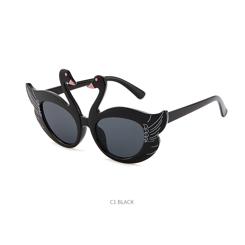 Children's sunglasses burst cute cartoon swan men's and women's baby sunglasses UV protection children's glasses wholesale