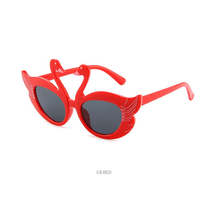 Children's sunglasses burst cute cartoon swan men's and women's baby sunglasses UV protection children's glasses wholesale