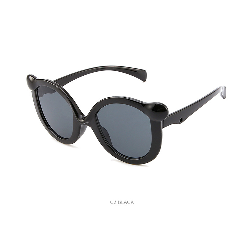 Children's sunglasses Boys and girls personality playful cat eye UV protective sunglasses Fashion wear glasses