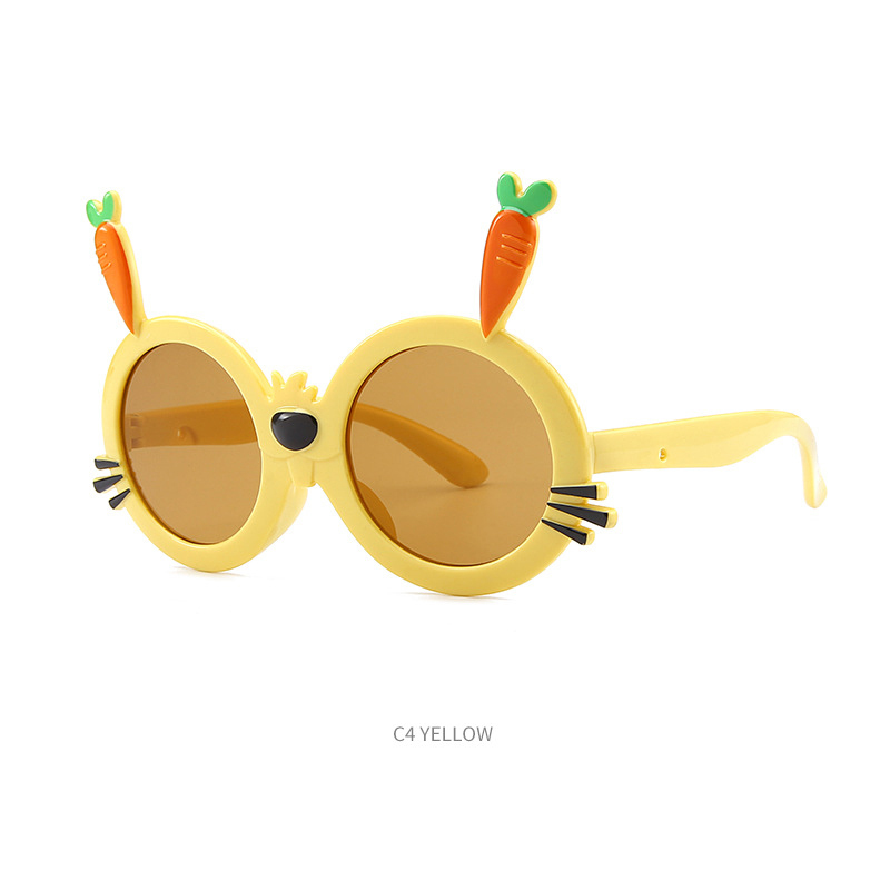New children's sunglasses Fashion cartoon rabbit radish style sunglasses outdoor UV protection sunshade glasses