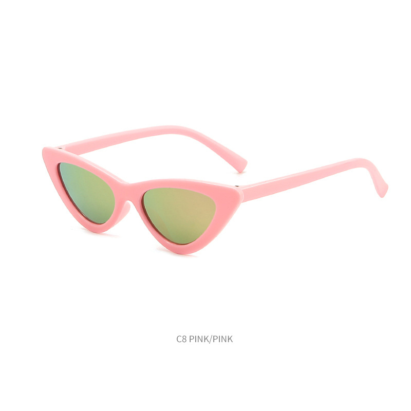 Fashion children's cartoon cat eye sunglasses candy color cute children's glasses UV protection baby sunglasses wholesale