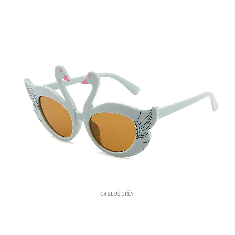 Children's sunglasses burst cute cartoon swan men's and women's baby sunglasses UV protection children's glasses wholesale