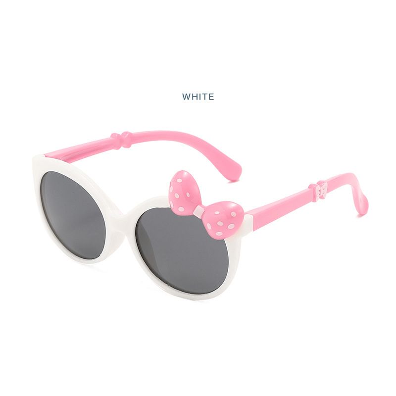 Summer new girl's cute sunglasses with bow Baby personality cartoon sunglasses travel sunshade glasses