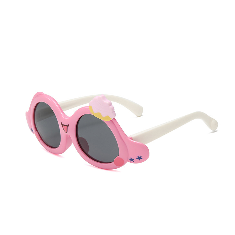 Fashion polarized sunglasses cartoon cute big eyes children UV protection soft silicone glasses sunglasses for girls