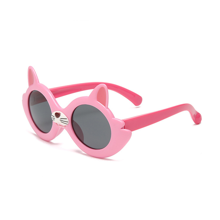 Children's polarizing sunglasses Cartoon kitten cute baby sunglasses UV protection girls toy glasses