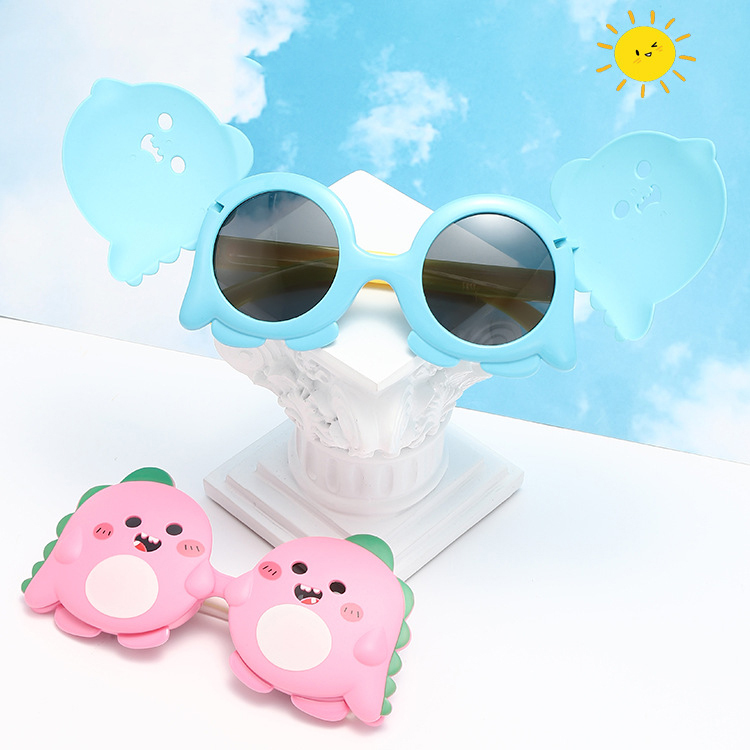 Summer new crocodile baby cartoon style children's sunglasses UV sunglasses cute sunshade glasses