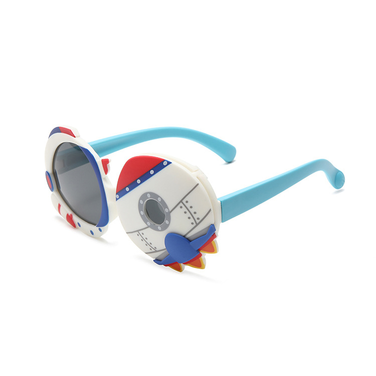 Fashion polarizing Flip sunglasses UV-proof polarizing sunglasses for girls Cartoon boys Baby sunglasses silicone