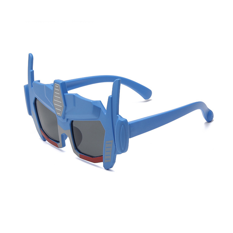 Children's polarized sunglasses UV protection cartoon Transformers baby soft silicone toy glasses Sunglasses for girls