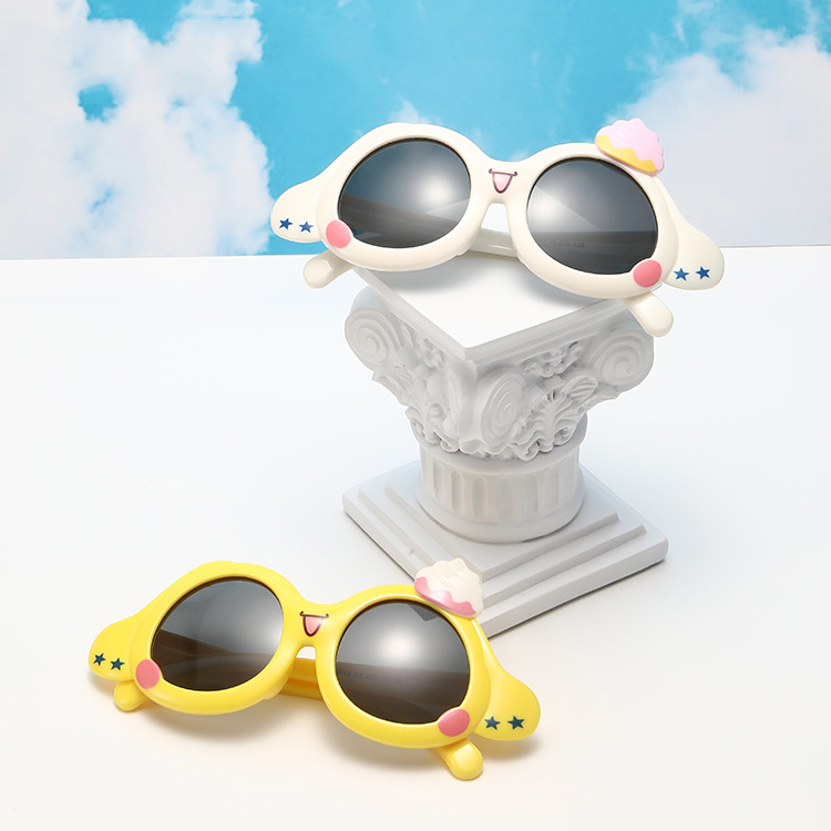 Fashion polarized sunglasses cartoon cute big eyes children UV protection soft silicone glasses sunglasses for girls