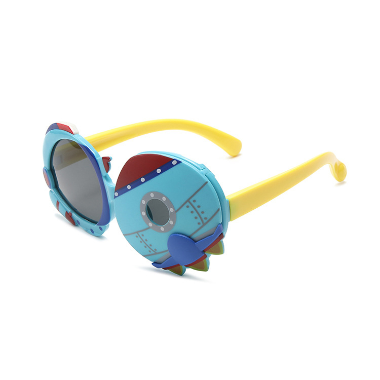 Fashion polarizing Flip sunglasses UV-proof polarizing sunglasses for girls Cartoon boys Baby sunglasses silicone