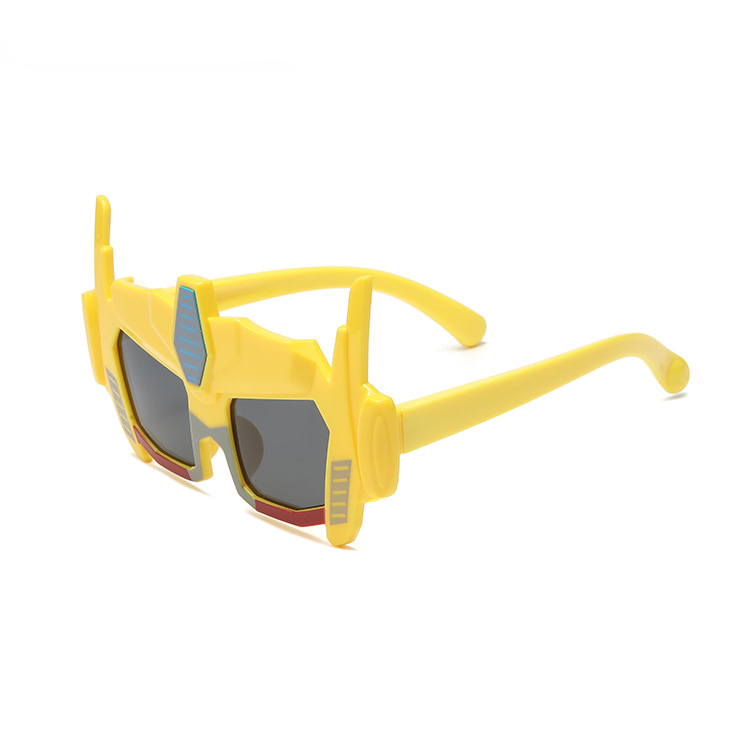 Children's polarized sunglasses UV protection cartoon Transformers baby soft silicone toy glasses Sunglasses for girls