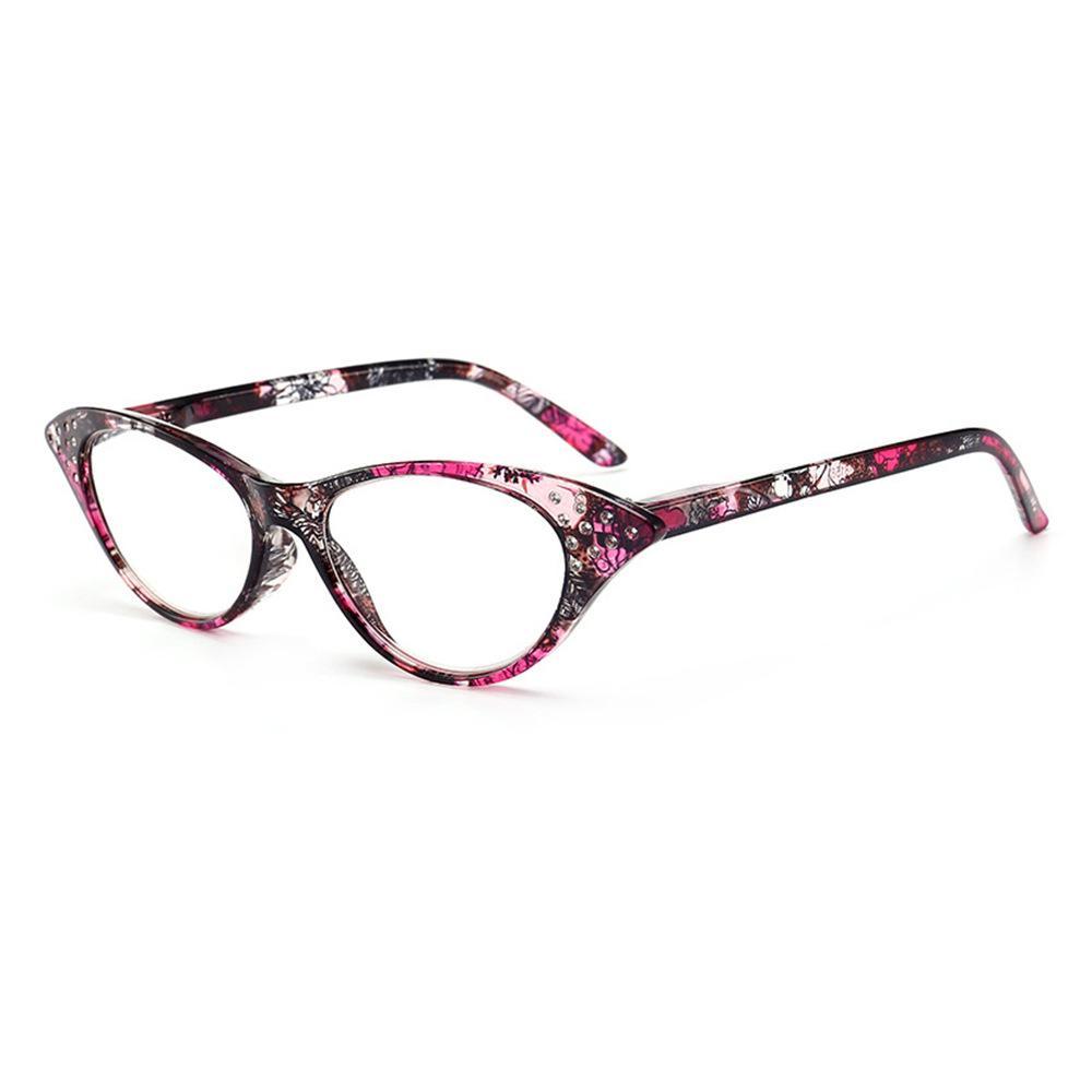 PC High Definition Reading Glasses Fashion Cat-Eye Presbyopia Glasses for Men and Women High Definition Reading Glasses