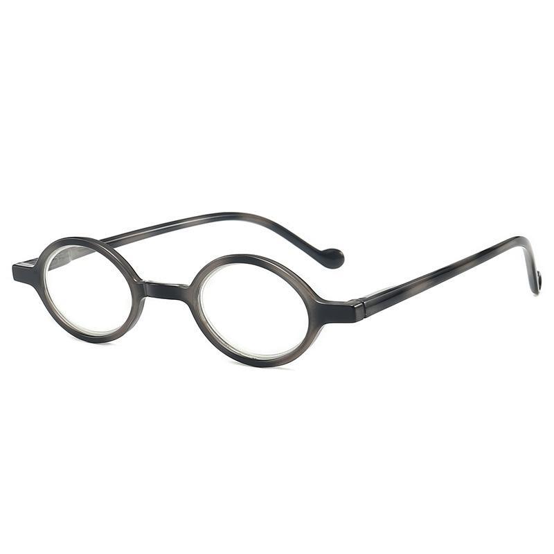 Small Round Frame Portable Anti-Blue Reading Glasses Fashion Round Ultra-Light for Men and Women HD Retro Elderly Flower Glasses