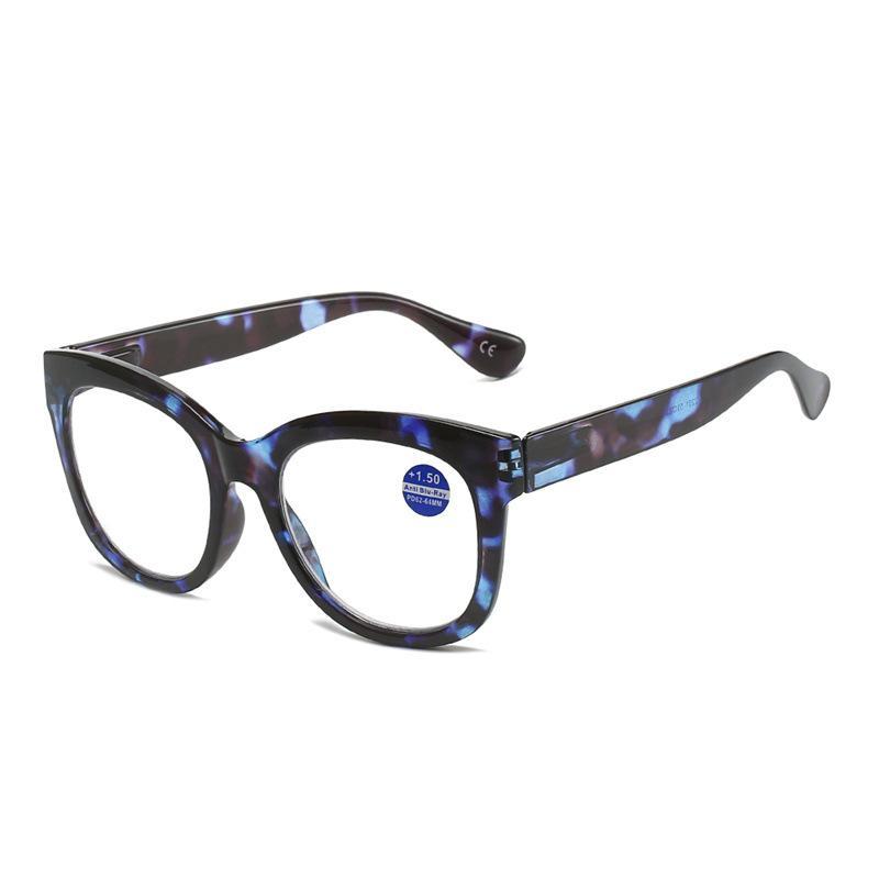 Big Frame Fashion Anti-Blue Retro Reading Glasses for Women Middle-Aged and Elderly Men Farsighted Reading Glasses Wholesale