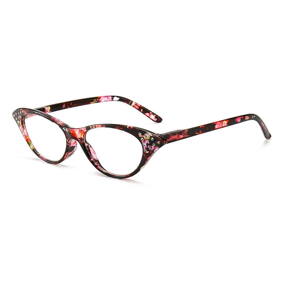 PC High Definition Reading Glasses Fashion Cat-Eye Presbyopia Glasses for Men and Women High Definition Reading Glasses
