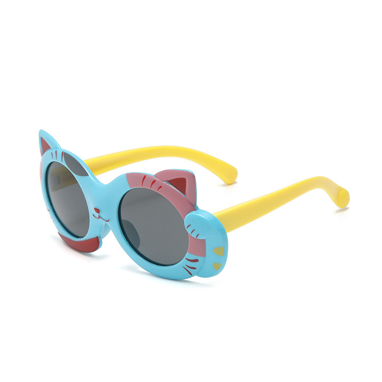 Children's sunglasses Cute baby cartoon cartoon girl sunglasses polarized UV protective silicone glasses for boys and girls