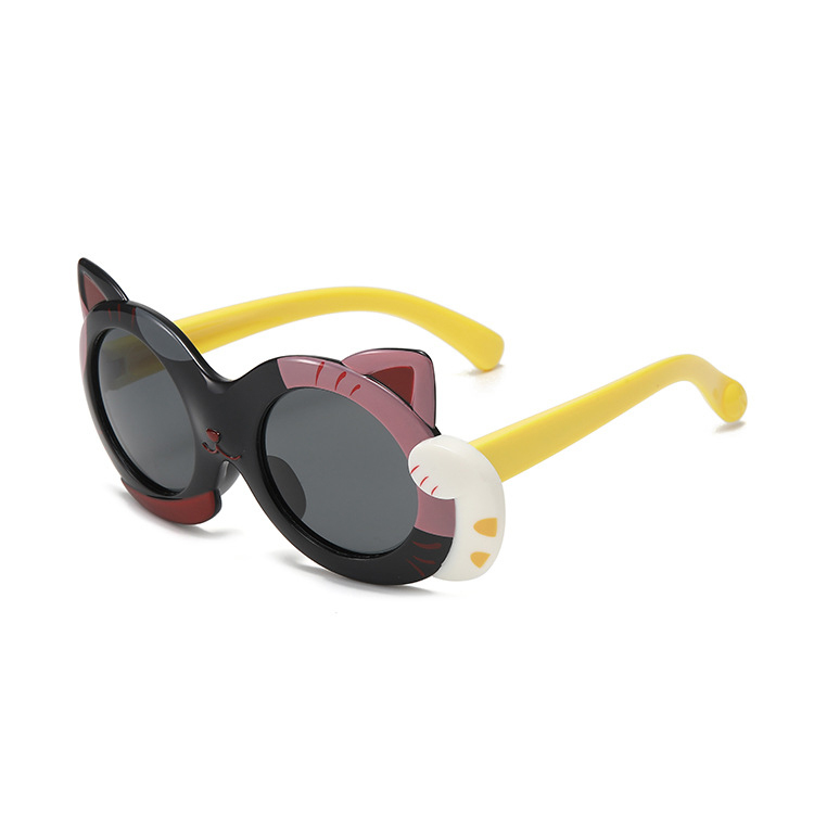Children's sunglasses Cute baby cartoon cartoon girl sunglasses polarized UV protective silicone glasses for boys and girls
