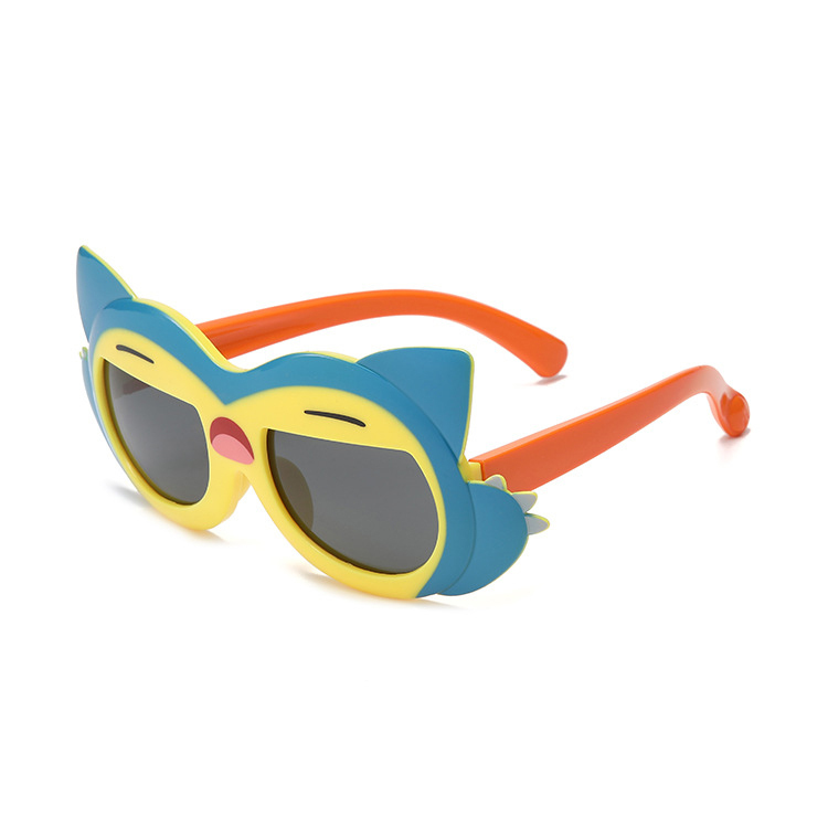 Children's silicone polarized UV protective sunglasses cute cartoon bear sunglasses for boys and girls
