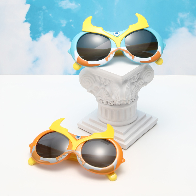 Children's polarized sunglasses UV protective silicone cartoon baby sunglasses trend cute hipster men