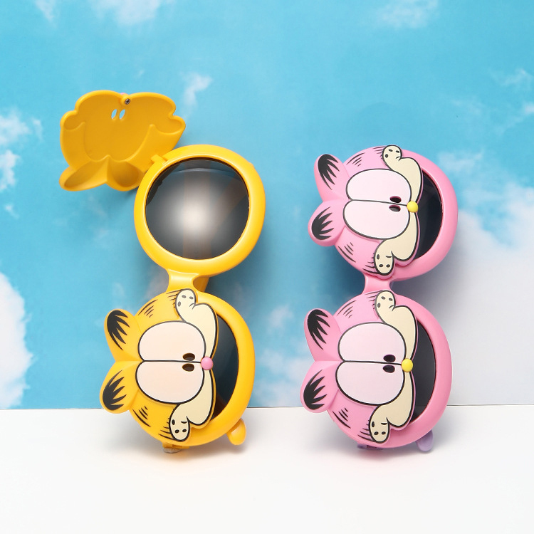 Children's sunglasses 2023 new UV protection cartoon baby Garfield Boy sunglasses Fashion trend sunglasses