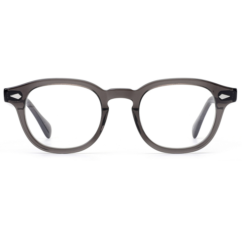 Rivet Decoration Round Acetate Optical Frame Roundness Glasses Frame for Men 2024
