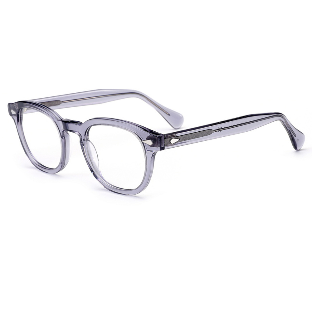 Rivet Decoration Round Acetate Optical Frame Roundness Glasses Frame for Men 2024