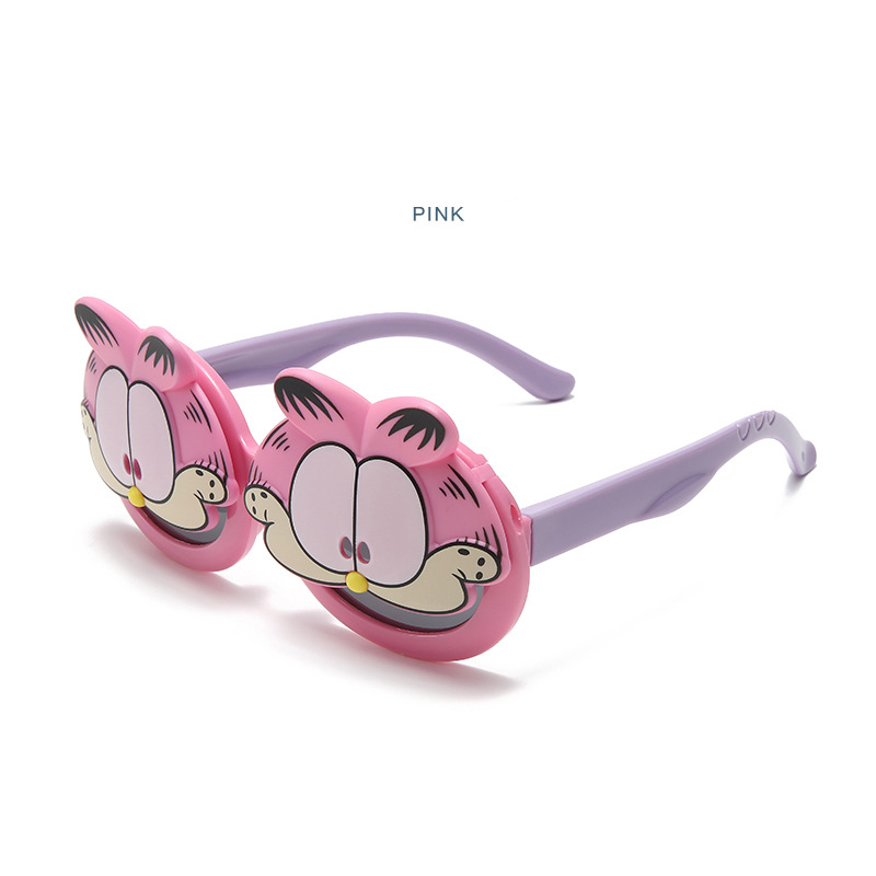 Children's sunglasses 2023 new UV protection cartoon baby Garfield Boy sunglasses Fashion trend sunglasses