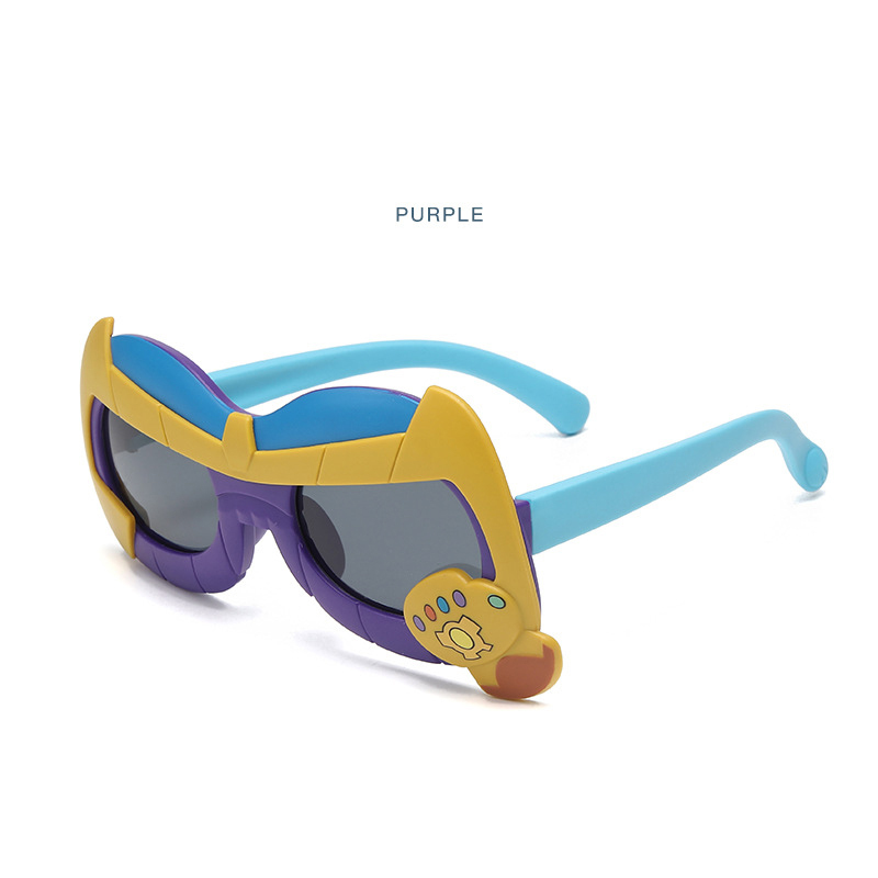 Children's sunglasses for boys Cool cartoon animation style baby sunglasses UV protection for boys sunglasses trend