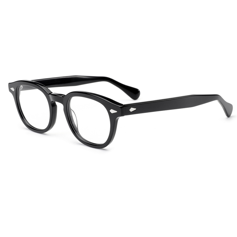 Rivet Decoration Round Acetate Optical Frame Roundness Glasses Frame for Men 2024