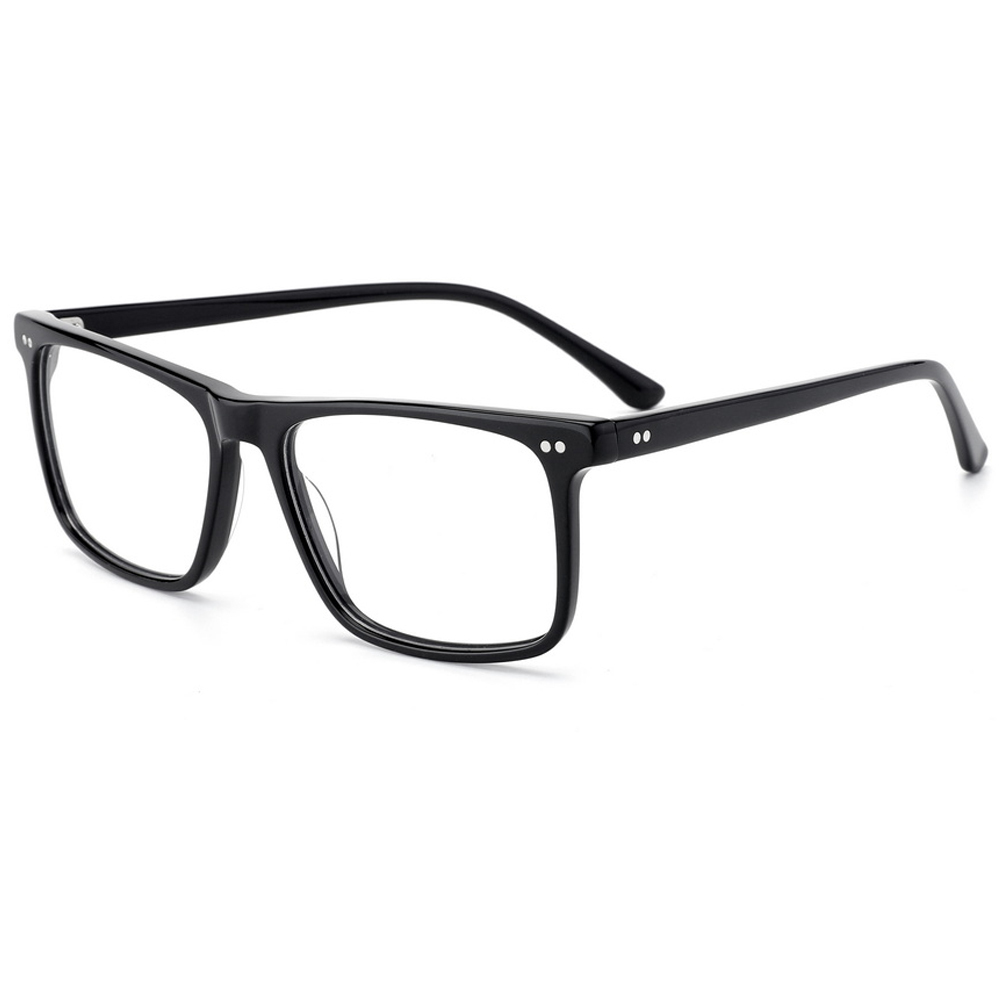 HD5006 Men Square Optical Frame Cellulose Acetate Spectacle Frames Custom Metal Pattern Eyeglasses Frame Acetate