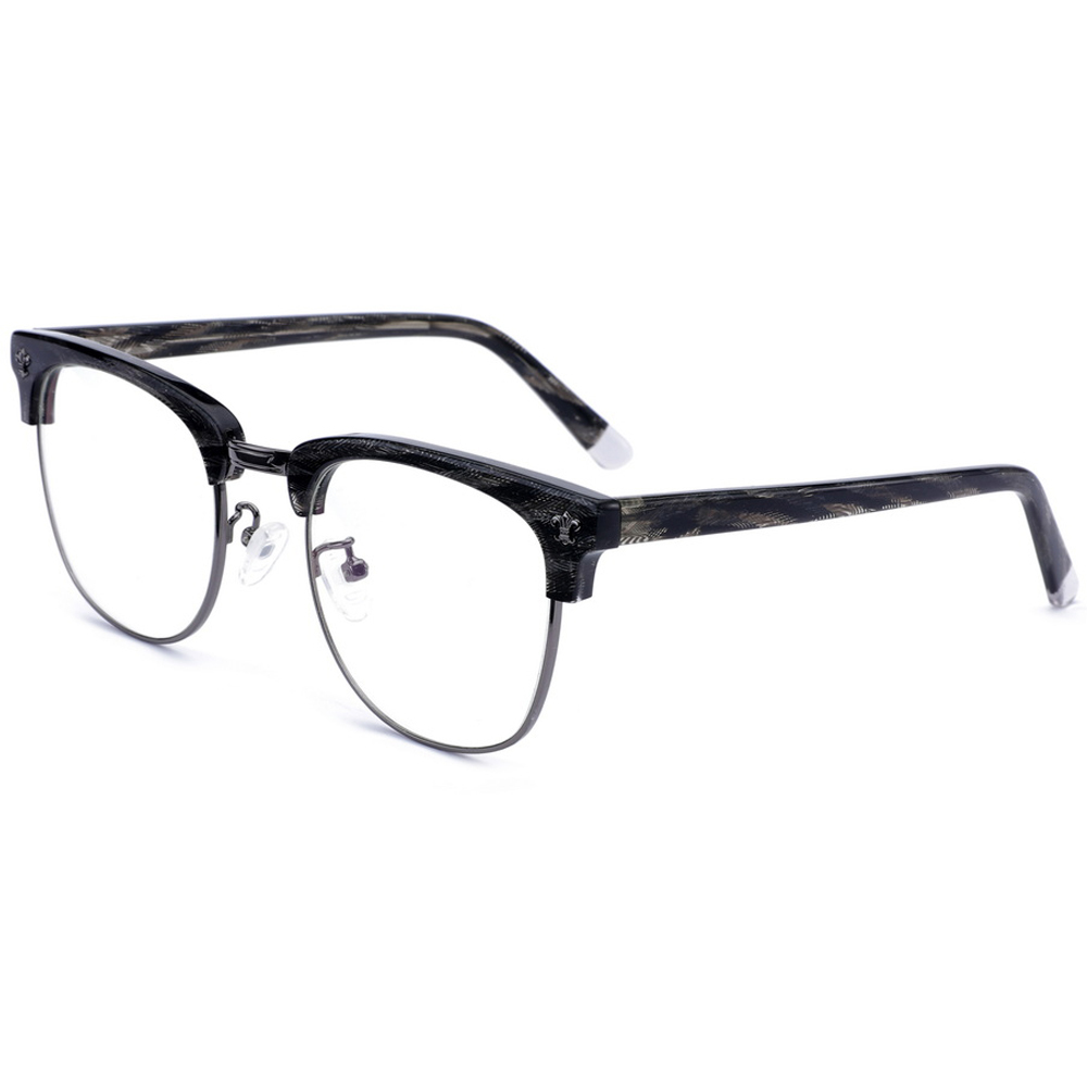 Wholesale Classics Acetate Optical Eye Retro Optical Square Rice Nail Half Frame Classical Retro Men Blue Light Eyewear
