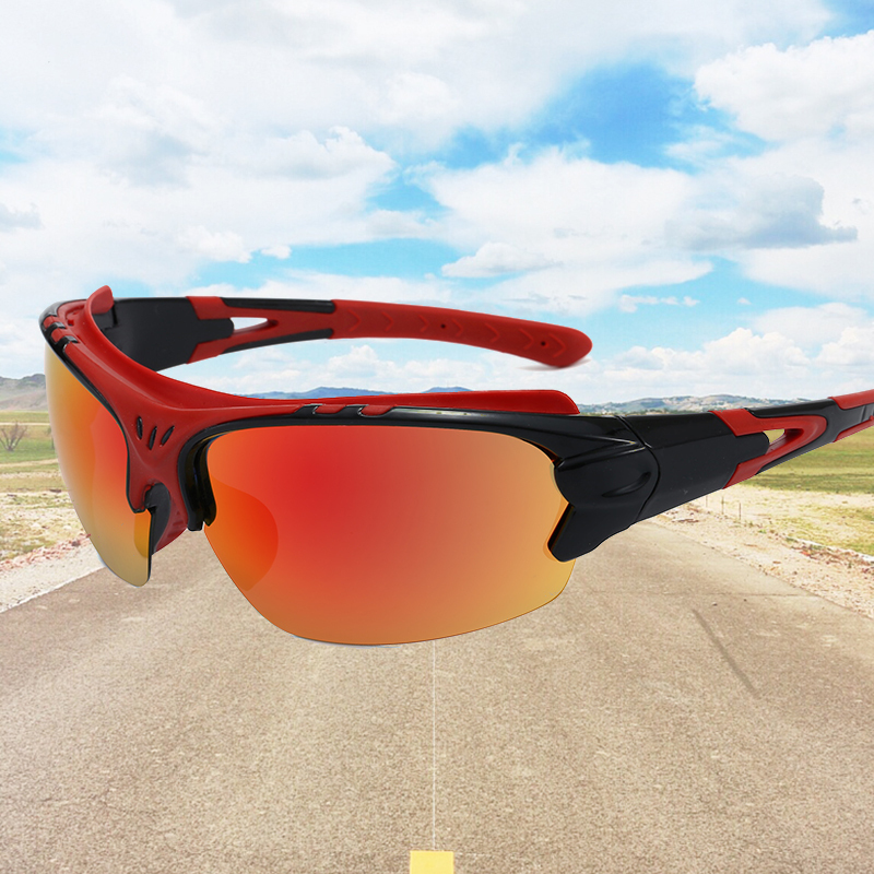 Promotional OEM Reasonable Price Plastic Frame Men Cycling Sports Sunglasses