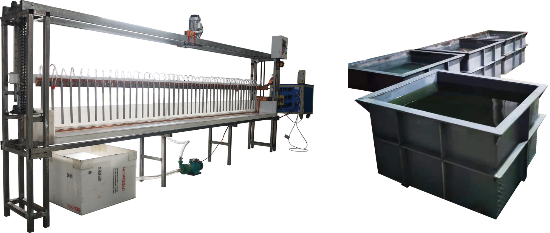 Electrolysis machine is used for electrochemical leveling and polishing