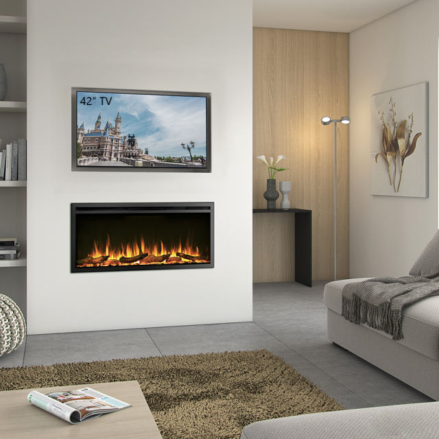 Castello Media Wall Inset Electric Fireplace