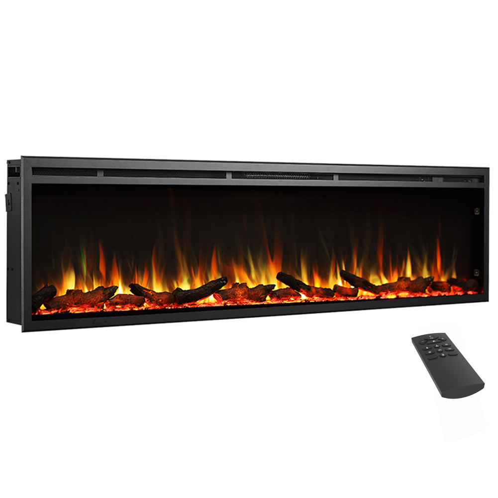 Castello 60" Media Wall Inset Electric Fireplace