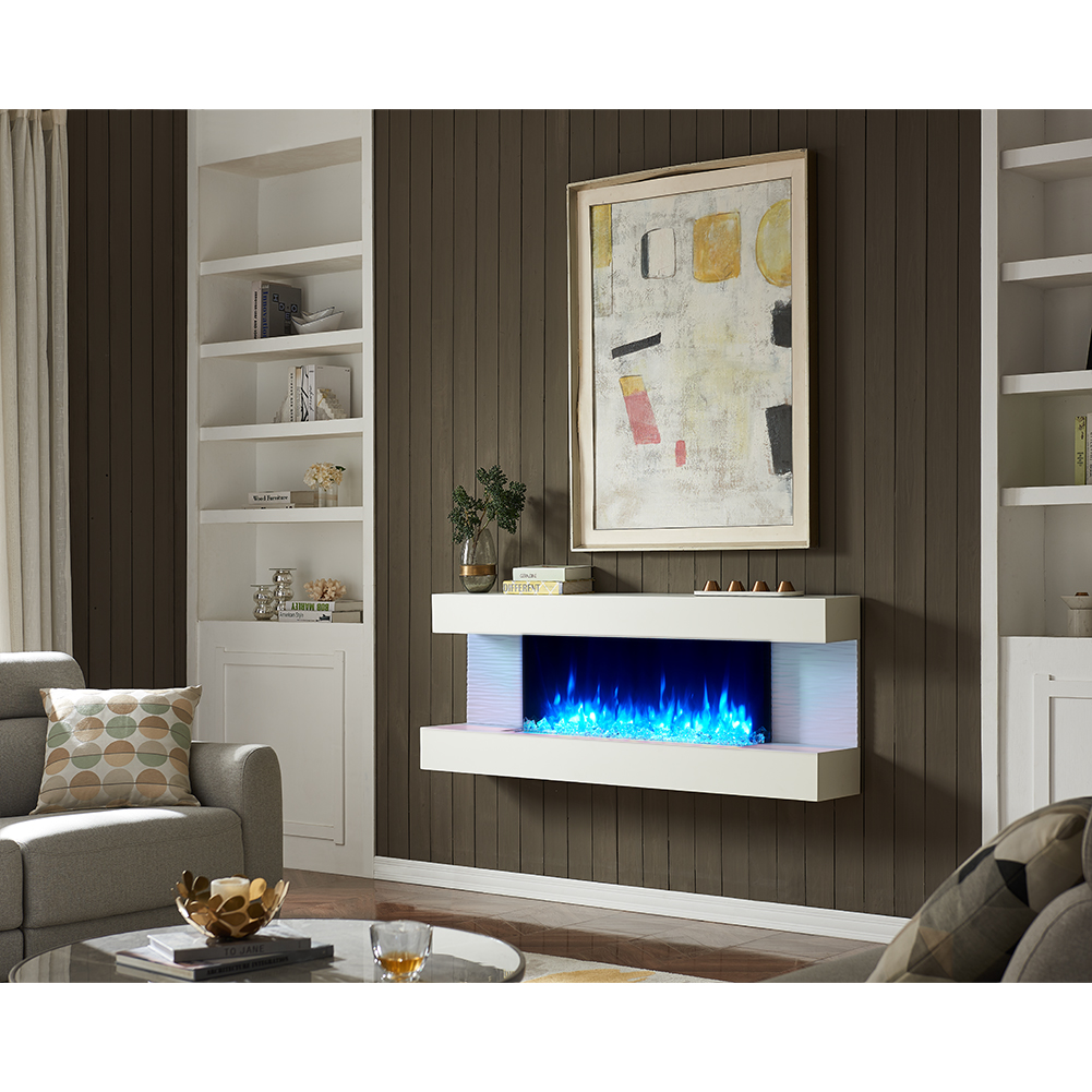 Fully assembled electric fireplace deals tv stand